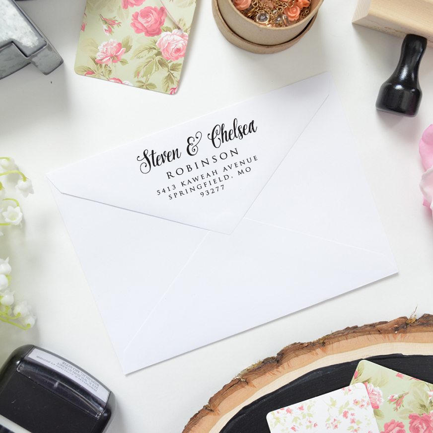 Simple Return Address Stamp Designs