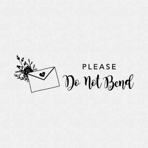Flowers Please Do Not Bend Stamp - Style T371