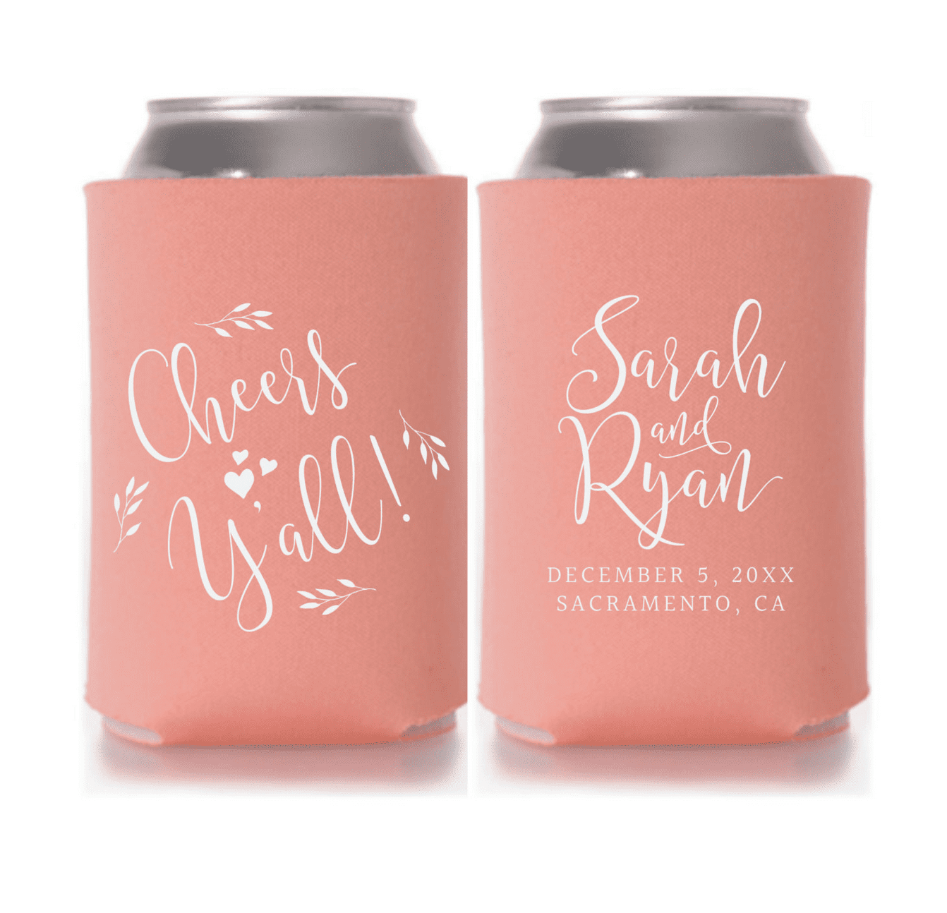 Cheer's Y'all Wedding Can Cooler Style T339