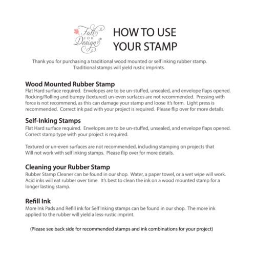 How to use a Self Inking Stamp