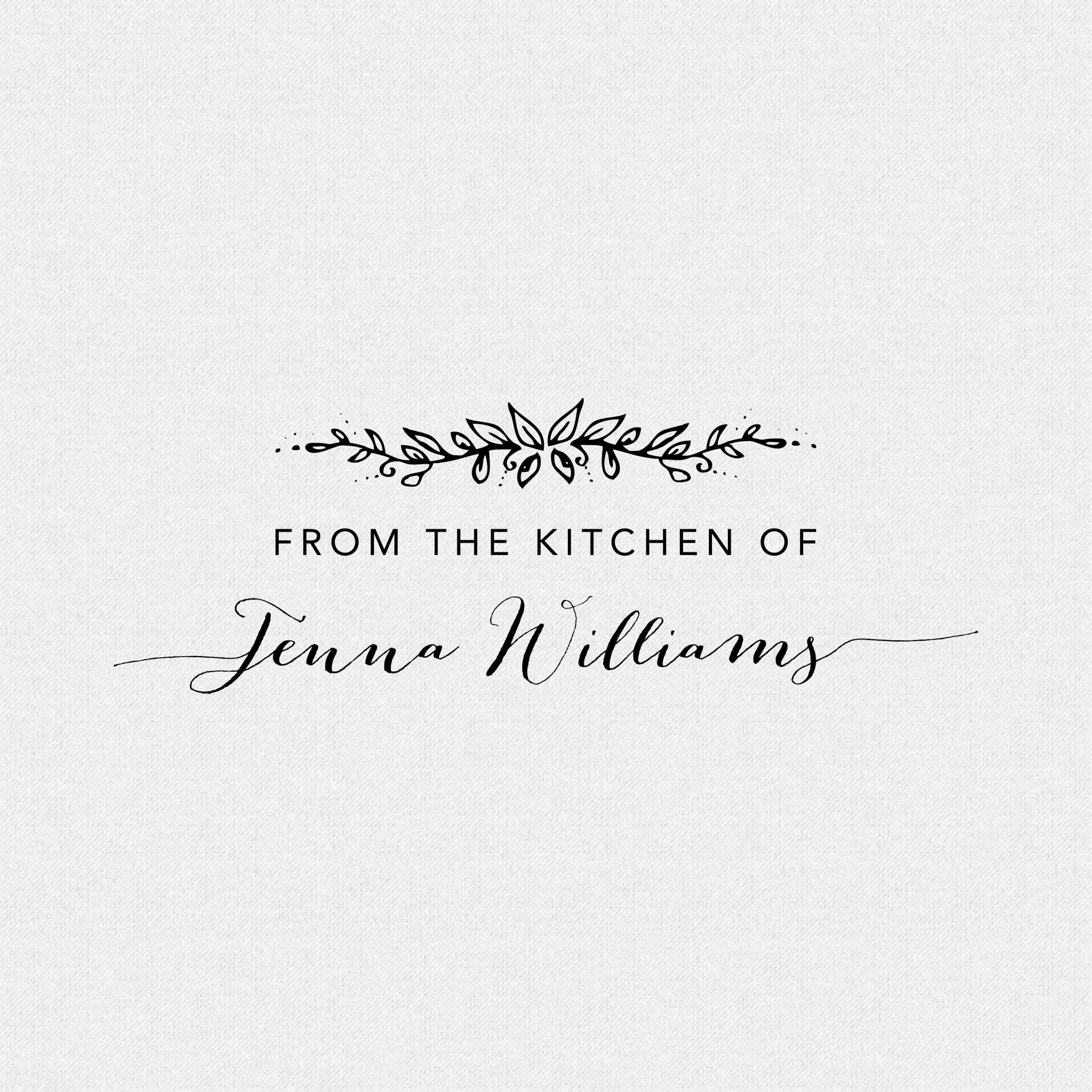 From the Kitchen of Floral Cursive Rubber Stamp Christmas Gift - Style T719