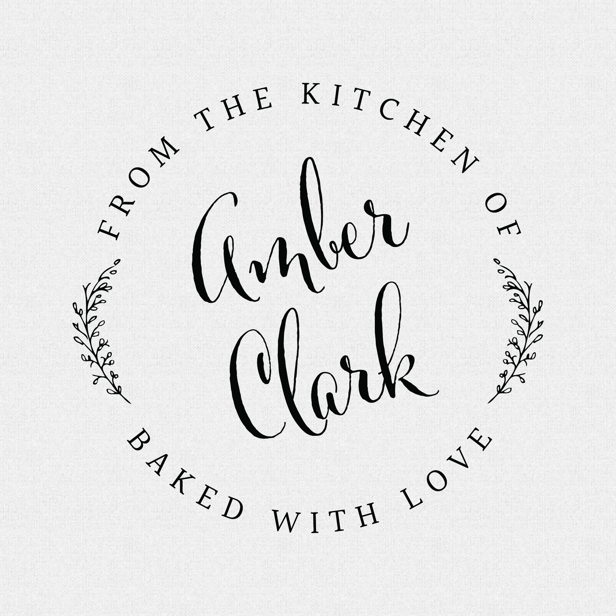 Personalized From The Kitchen Of Rubber Stamp Baked with Love Housewarming Gift, Christmas Gift, rubber stamp, Christmas Present, Birthday Gift, Round, Simple, Elegant, Whimsical - Style T835