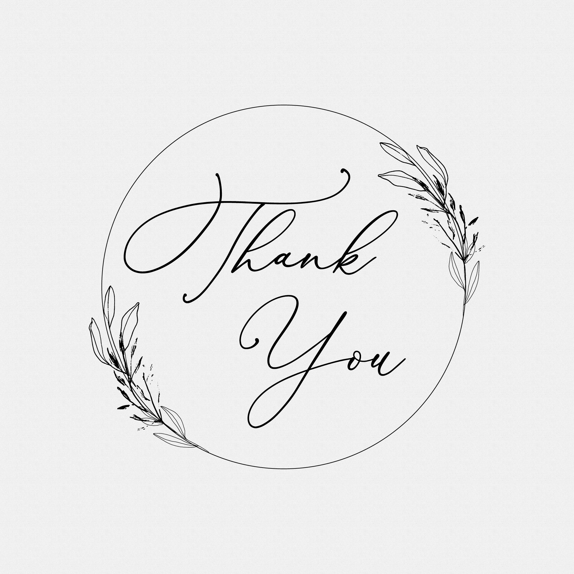 Thank You Rubber Stamp for DIY Wedding Favors, Shop Boutique Owners, Business Owners, Floralists, DIY Wedding Favors, Gift Bags, Gift Momentos, Floral, Geometric - Style #W92
