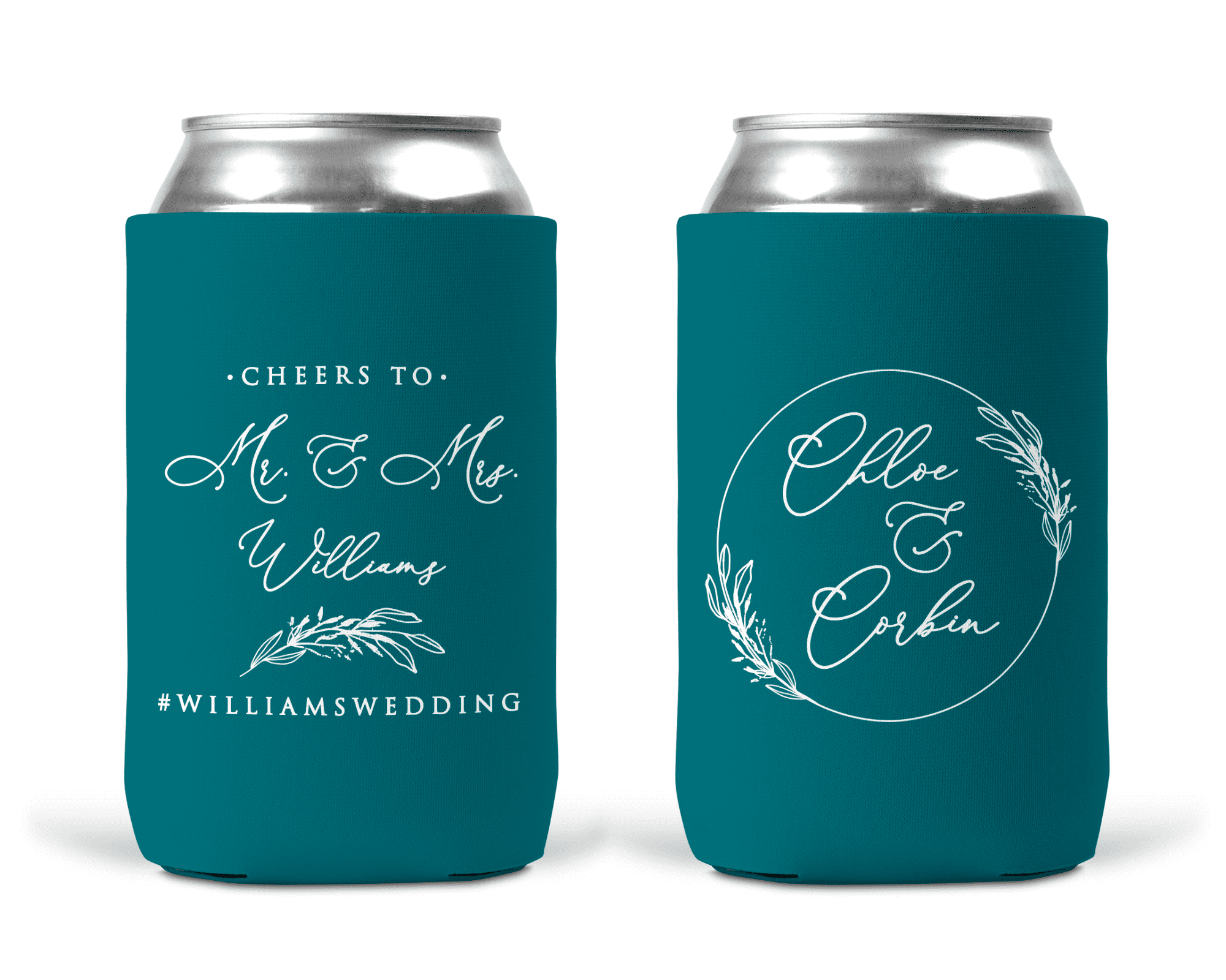 Cheers to the Mr. & Mrs. Wedding Koozie - Style #T992