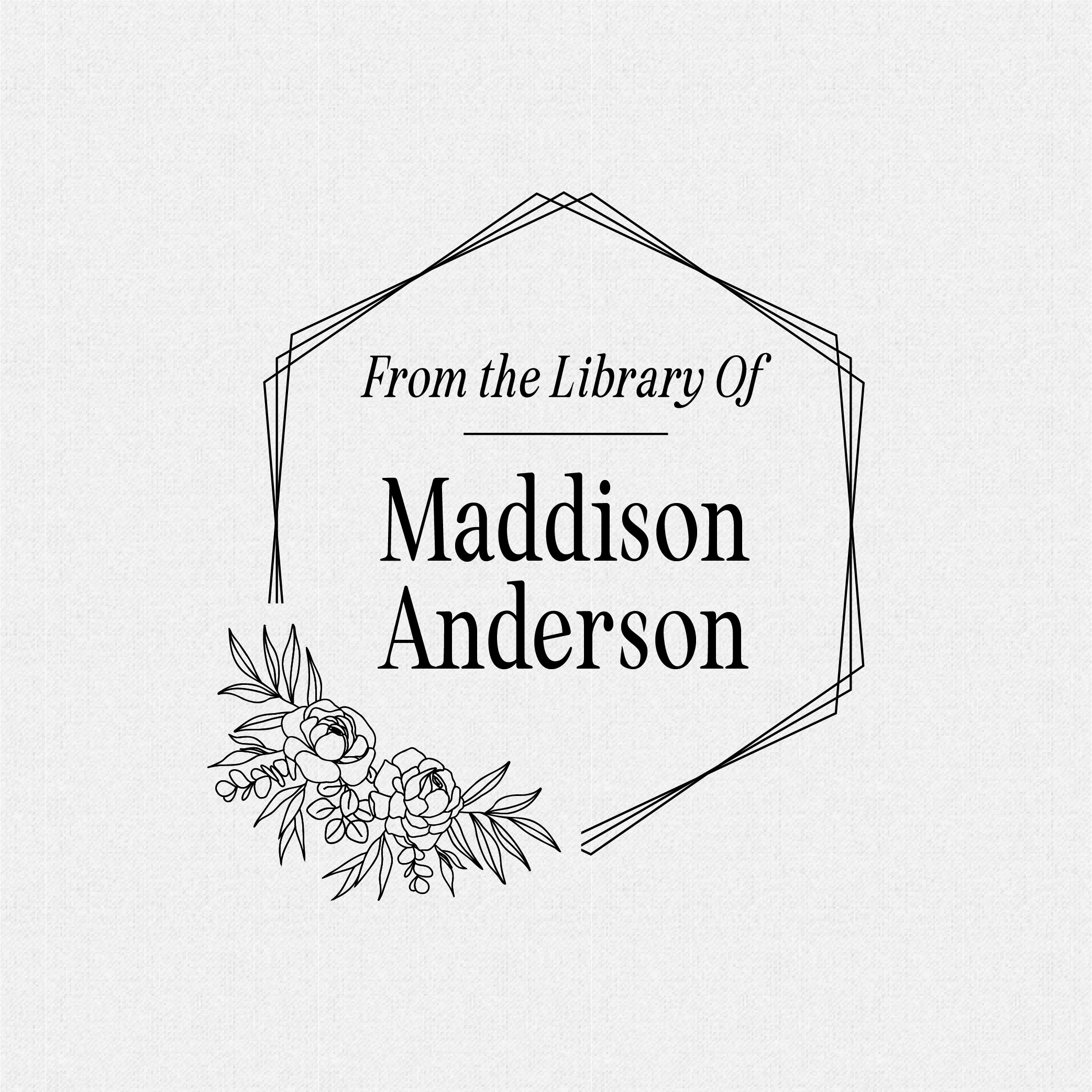 Personalized Book Stamp, From The Library Of Stamp – T461 – Fall For Design